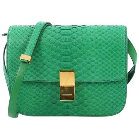 celine green python bag|python celine handbags.